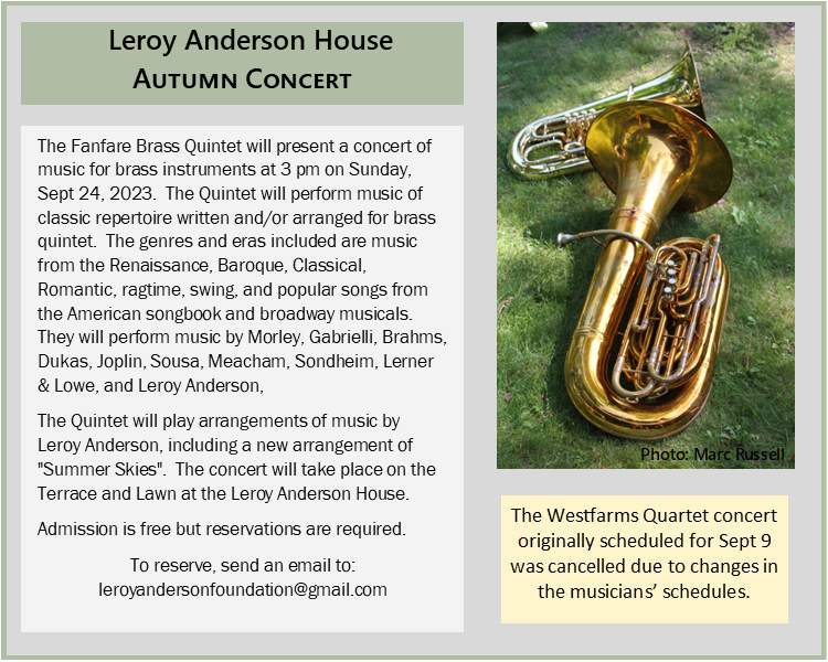 Fanfare Brass Quintet, Leroy Anderson House