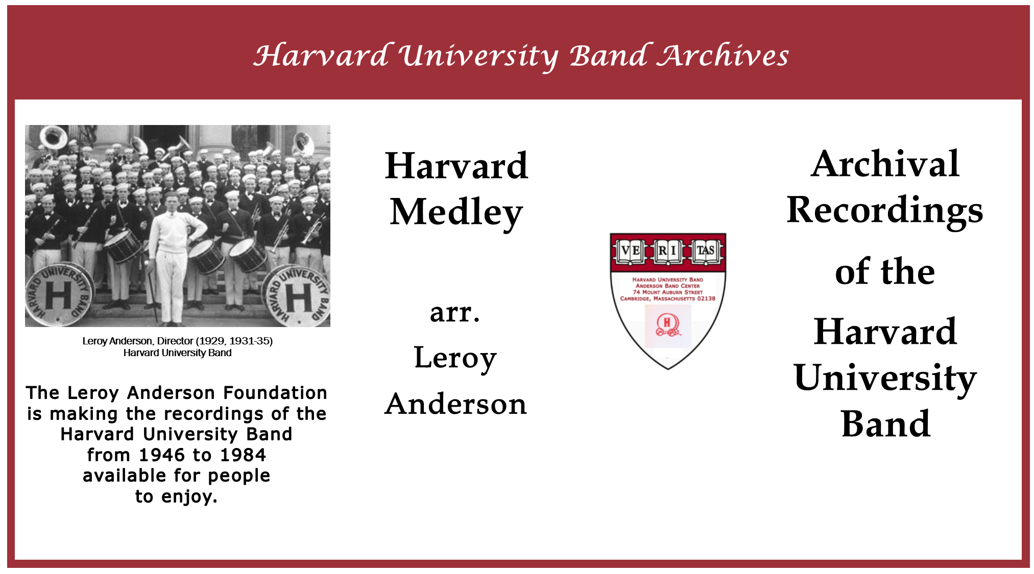 Harvard University Band Archives