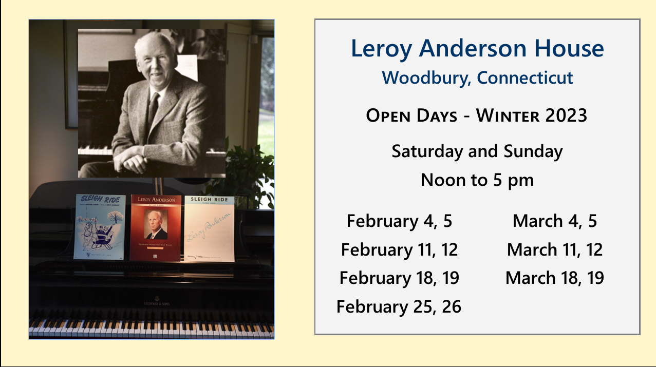 Leroy Anderson House Open Days 2023